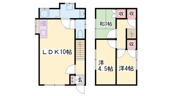 北田中借家の物件間取画像